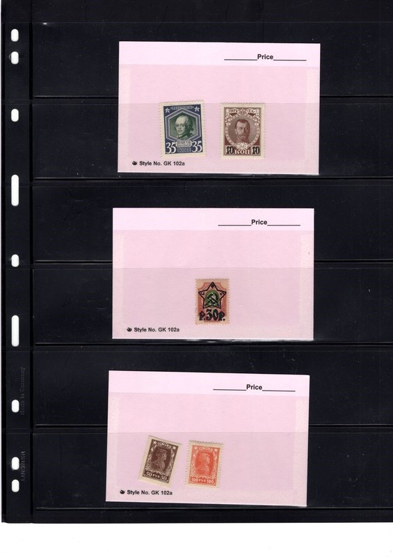 BH GOLDPATH: RUSSIA STAMP LOT ON THREE DEALER CARDS BHS_001_152_7