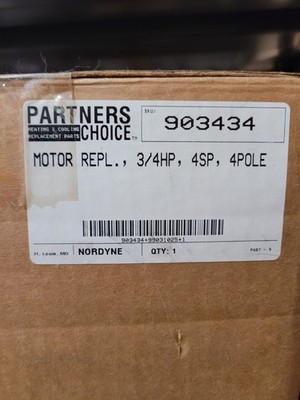 903434 Nordyne Blower Motor 3/4HP 4Spd 4Pole