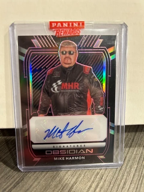 2021 Chronicles Obsidian Racing Autograph Auto #OS-MH Mike Harmon Pink Etch /25