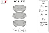 FTE Bremsbelagsatz Scheibenbremse 9011275 FüR Ford Puma J2K CF7 Ecoboost Mhev