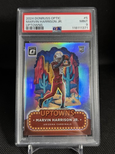 2024 Panini Donruss Optic Uptowns Marvin Harrison Jr. #5 (RC) PSA 9 Case hit