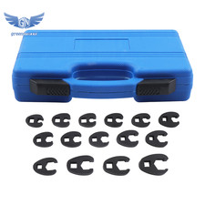 15pcs Crows Foot Wrench Set 12 And 38 Drive Flare Nut Crowfoot Wrench Set