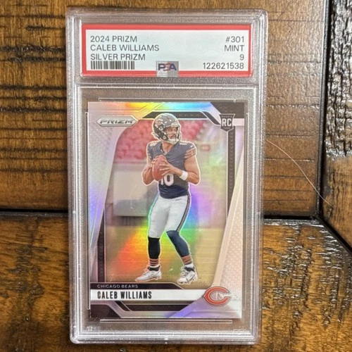 New ListingPanini Prizm 2024 Rookie Silver Prizm Caleb Williams Bears #301 PSA 9