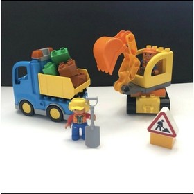 Lego Duplo Town Construction 10812 Dump Truck & Tracked Excavator Complete Set