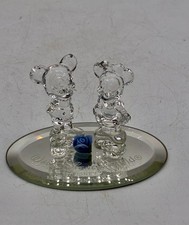 Disney Mickey and Minnie Mouse crystal figurine created by the Arribas Brothers