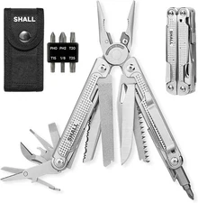 Multi Tool, 18-in-1 Multitool Pliers, Stainless Steel Multi-tool Pocket Knife w/