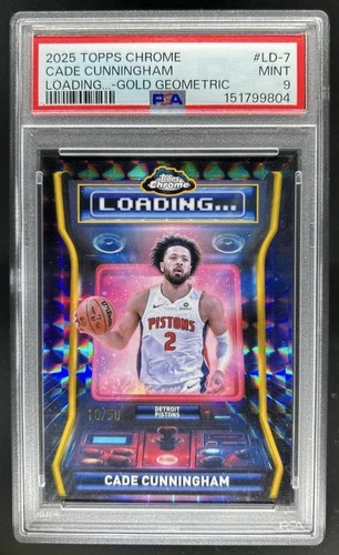 2025 Topps Chrome Cade Cunningham Refractors Gold Geometric (PSA 9)
