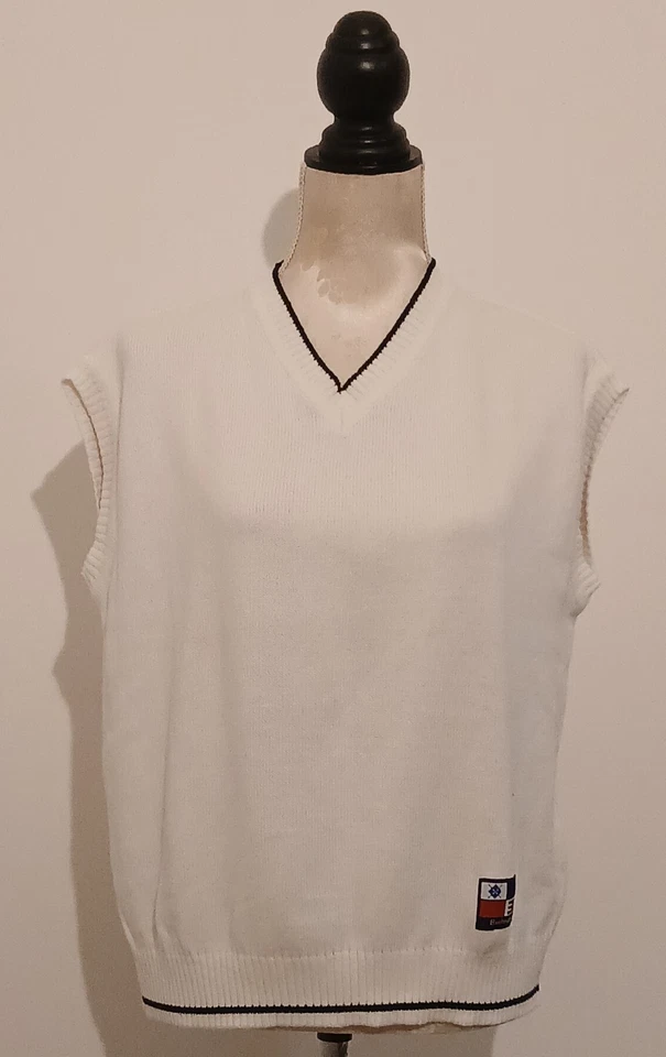 BURLINGTON HERREN PULLUNDER STRICK GR. S/M WOLLWEISS 100% COTTON UNGETRAGEN - Bild 2 von 4