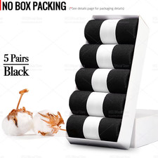 5/10 Pairs Men'S Cotton Blend Socks Black Business Men Socks Soft Breathable Sum