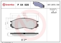 Brembo BremsbelÄGe Bremsbelagsatz Vorne FüR Mitsubishi Delica L L200 L400