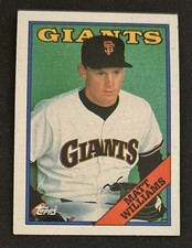 1988 Topps Matt Williams Baseball Rookie Card (RC) #372 Giants 2B GD O/C. rookie card picture