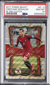 2017 PANINI SELECT IN THE CLUTCH #IC-2 CRISTIANO RONALDO PSA 10
