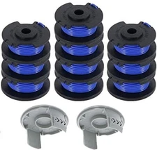 String Trimmer Spool Kit 12-Pack And Caps 2-Pack for Ryobi One Plus 18V 24V 40V