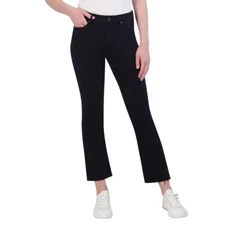 Vigoss Ladies Black Marley Raw Hem Crop Bootcut Jeans Size 28 NEW