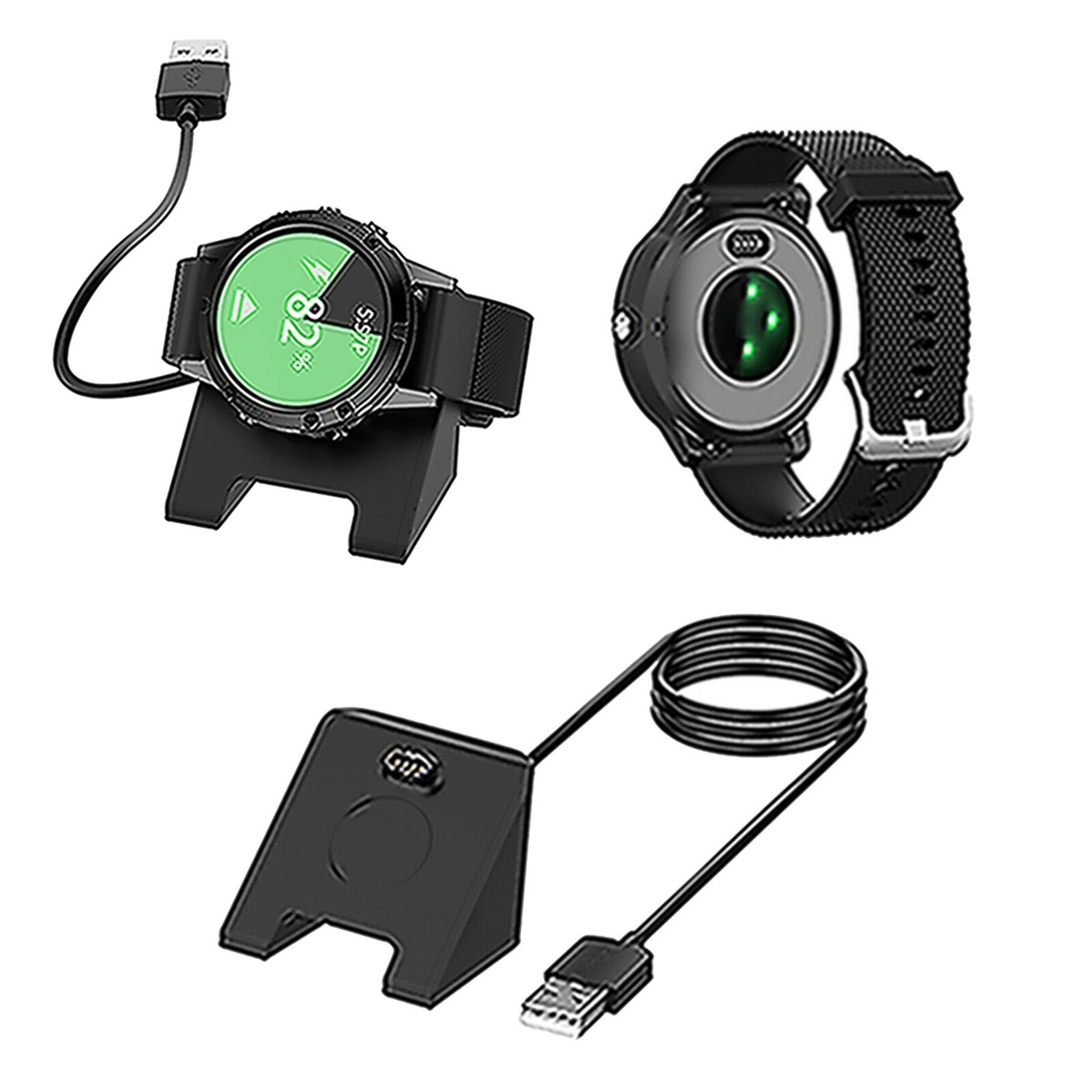For Garmin Vivoactive Fenix 6X 6S USB Charger Dock Stand