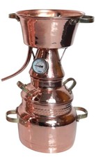 2-Liter Alquitara mit Thermometer zur Herstellung ätherischer Öle - Destille 2L