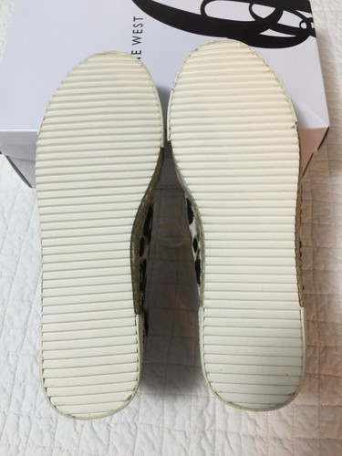 New with box Nine West Optics Lace-Up Sneakers Espadrille Taupe Pony Size 6.5 - Picture 9 of 9