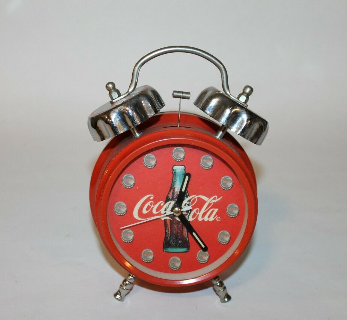 Coca Cola Twin Bell Alarm Clock 1997 Vintage Classic Coke Bottle