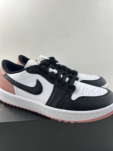 Air Jordan 1 LOW G Men's Multi Size White/Black-Rust Pink  DD9315 106 Fast Ship