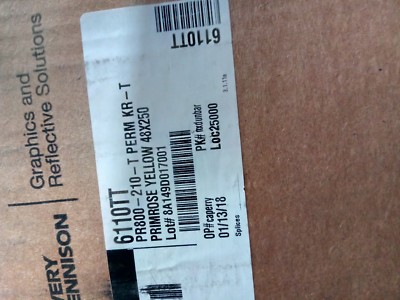 Avery Dennison Premium Cast PR 800 Translucent Permanent PRIMROSE YELLOW 48X250