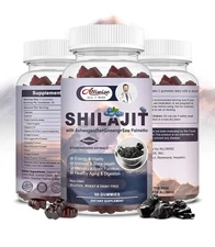 Shilajit Gummies for Men & Women, 600mg Shilajit Pure Himalayan Original...