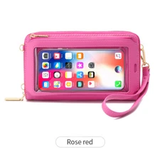 Touch Screen Phone Purse RFID Blocking Wallet Crossbody Bag Large Capacity Women