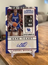 Immanuel Quickley 2020-21 Contenders Draft Picks RED Prospect Ticket RC Auto 🔥