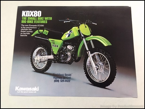 1982 1983 Kawasaki KDX80 Motorcycle Dirt Bike 1-page Sales