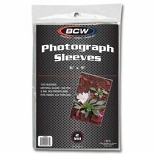 100 BCW Photo Protection Sleeves 2 Mil Thin 6x9 New Pack of 100 Acid Free Bags