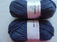 Filatura Lanarota  Wool Heathers 100% wool yarn, Denim, lot of 2 (104 yds ea)