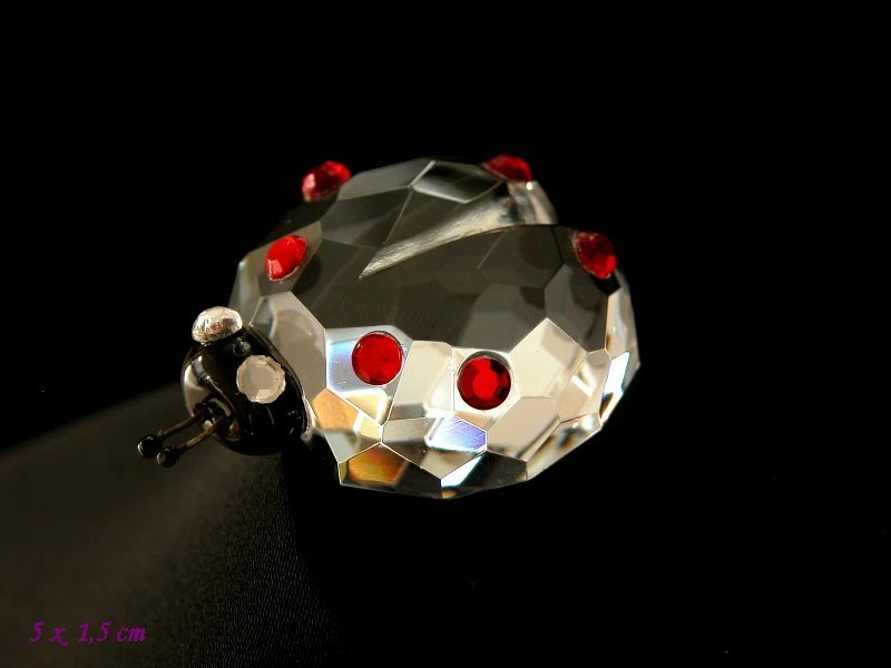 REAL CRYSTAL LADYBUG BEETLE NEW + BOX!