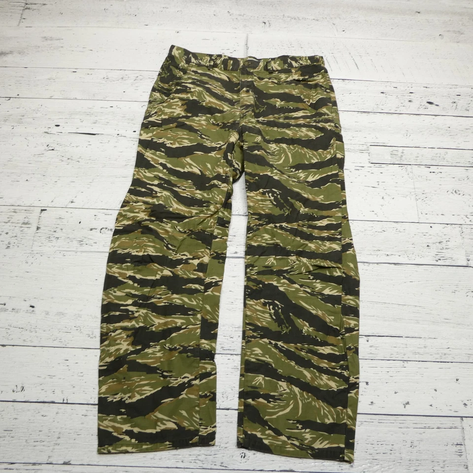 Pantalones Nili Lotan Emerson Pierna Barril Mujer Talla 6 Camuflados Lazo Ancho Pierna Caída Entrepierna