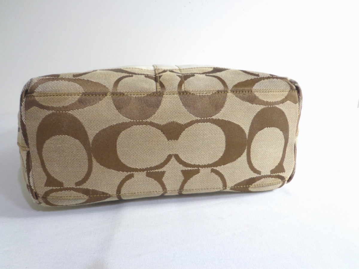 OLD COACH コーチ トートバッグ ベージュ シグネチャー 10124 OLD COACH コーチ トートバッグ ベージュ シグネチャー 10124