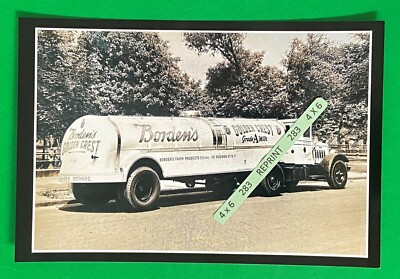 Found 4X6 PHOTO of an Old Time Borden's Milk Ice Cream Truck | eBay