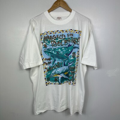 Vintage Wildlife T-Shirt, Protect The Dolphins, Single Stitch Deadstock, Herren XL
