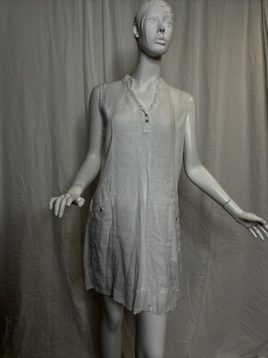 Lina Tomei 100% Linen light Mini Dress Size L | eBay Lina Tomei 100% Linen light Mini Dress Size L | eBay