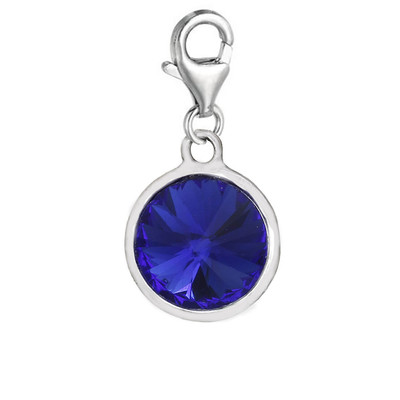 Sexy Sparkles September Clip On Birthstone Charms with Lobster Clasp Claw for Br