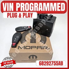 ⛑ VIN PROGRAMMED WIRELESS IGNITION NODE RECEIVER & KEY CHRYSLER DODGE 68292755AB