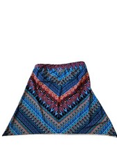 Miraclesuit Tankini Swim Top Casablanca Bandini Women 8 Blue Removeable Straps