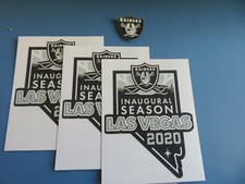 LAS VEGAS RAIDERS, Inaugural Season 2020 Jersey Patch, Lot of 3 Patch Stickers