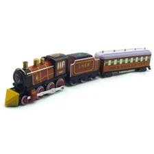 New Hand-Made Tin Retro Train Wind-Up Toy Vintage Adult Collection Decoration