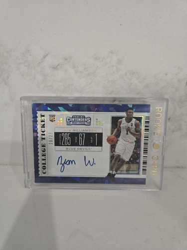 2019 ZION WILLIAMSON Contenders College Ticket Auto Cracked Ice /23