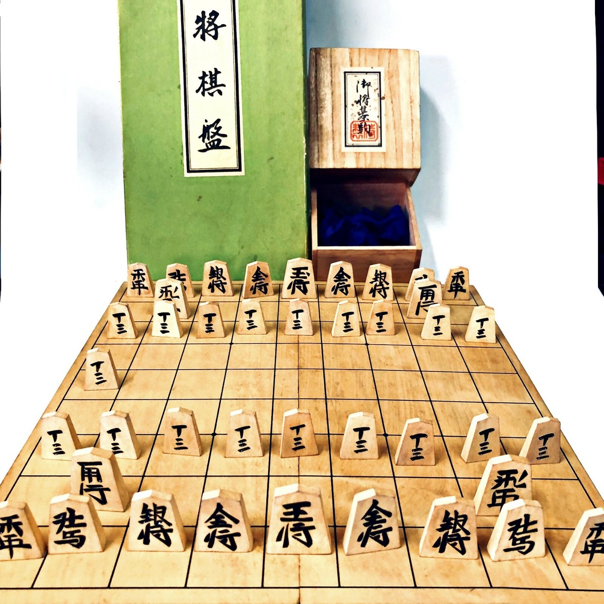 Japanese Wooden Shogi 將棋盤 Board Game Set Chess Family Japanese Wooden Shogi 將棋盤 Board Game Set Chess Family