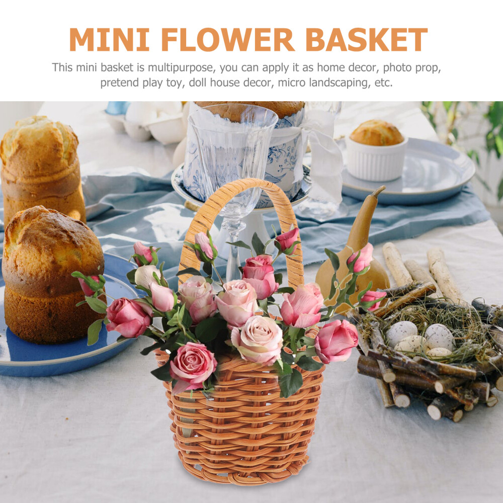 4pcs Tiny Woven Baskets Small Woven Basket Doll House Woven Basket eBay