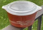 Vintage Pyrex Autumn Harvest Wheat 473-B Casserole Dish