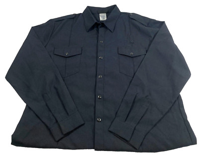 NWOT X-LARGE SHORT WORKRITE NOMEX IIIA L/S FIRE CHIEF SHIRT 705NX45 NAVY 50 S