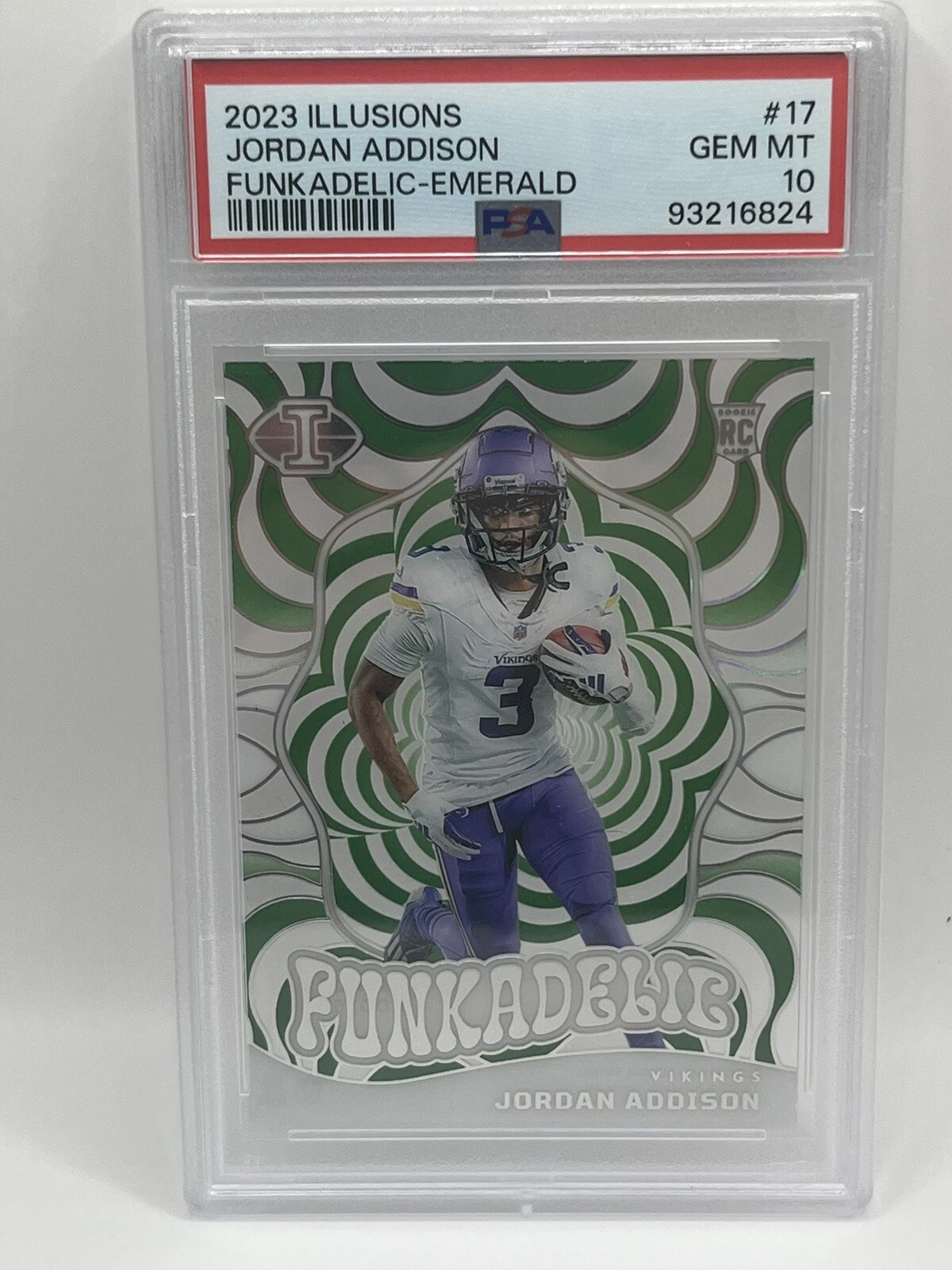 Jordan Addison Panini Illusions Funkadelic #17 Emerald