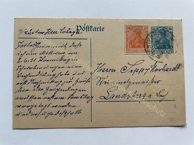 Postcard Westerringen Langerringen Augsburg 1921