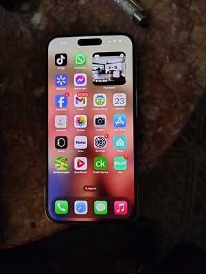 Apple iPhone 14 Pro Max - 128 GB - Gold (Unlocked) with tic toc installed