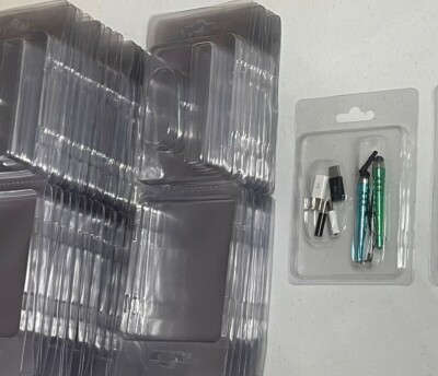 20-PACK SMALL PVC BOXES clear transparent retail hanger gift party favor storage
